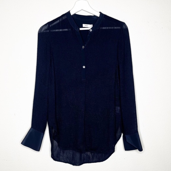 Vince Drapey Silk Blend Collar Shirt - Picture 4 of 9